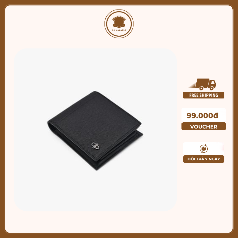 Da Vacallo Noir Fold – Ví Gập Da Bò Nam Cao Cấp