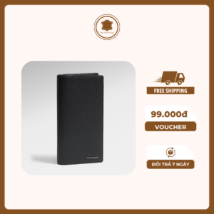 Ví dài nam Davacallo Classic Leather màu đen sang trọng