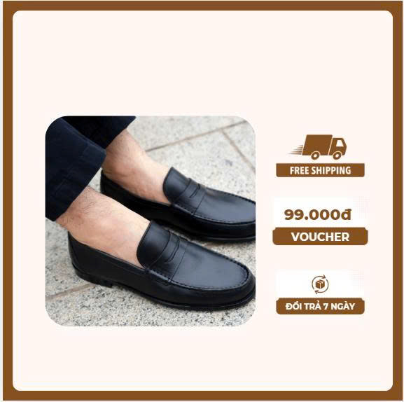 Giày lười Loafer nam da bò GNTA16 - Ảnh 3